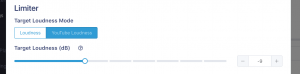 target loudness mode option